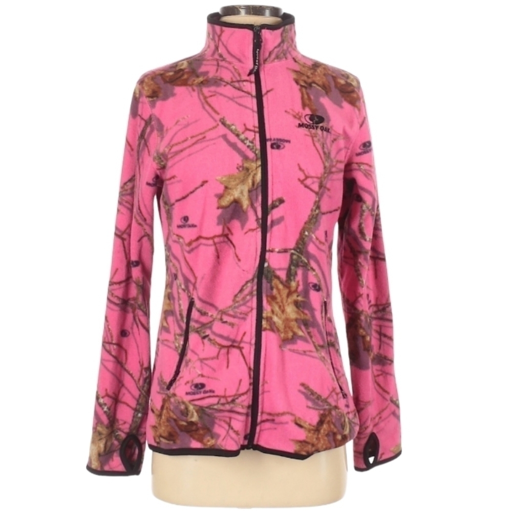 Mossy Oak Pink Camo Fleece Jacket Size‎ Small